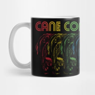 Cool Retro Groovy Cane Corso Dog Mug